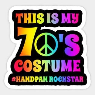 Groovy Handpan Player This Is My 70s Costume Halloween Party Retro Vintage Sticker